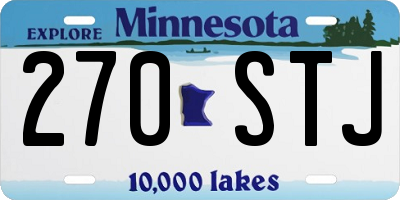 MN license plate 270STJ