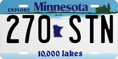 MN license plate 270STN