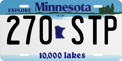 MN license plate 270STP