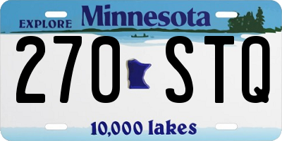 MN license plate 270STQ