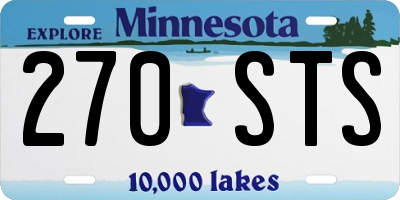 MN license plate 270STS