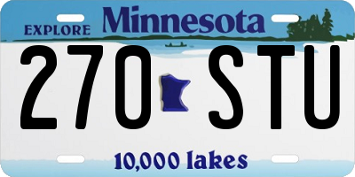 MN license plate 270STU