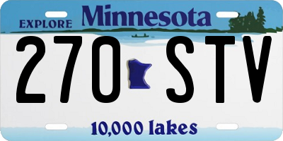 MN license plate 270STV