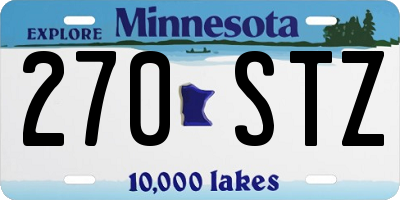 MN license plate 270STZ