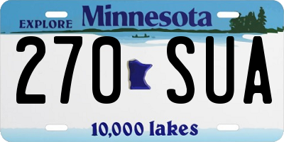 MN license plate 270SUA