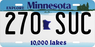 MN license plate 270SUC