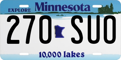 MN license plate 270SUO