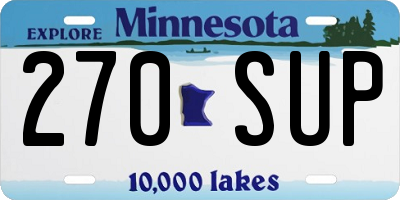 MN license plate 270SUP