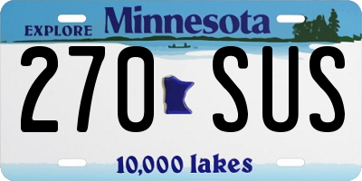 MN license plate 270SUS