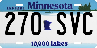 MN license plate 270SVC