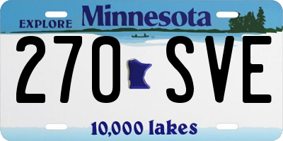 MN license plate 270SVE