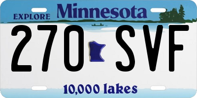MN license plate 270SVF