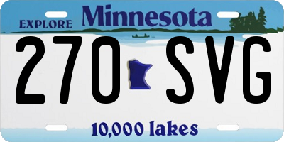 MN license plate 270SVG