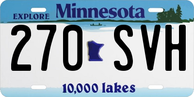 MN license plate 270SVH