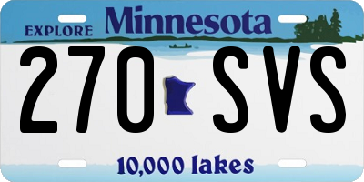 MN license plate 270SVS