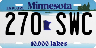 MN license plate 270SWC