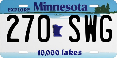 MN license plate 270SWG