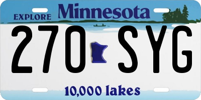MN license plate 270SYG