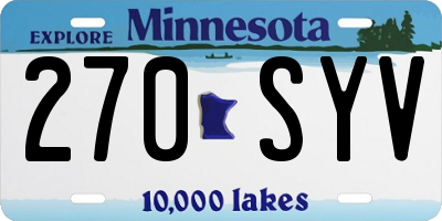 MN license plate 270SYV