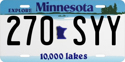 MN license plate 270SYY