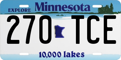 MN license plate 270TCE