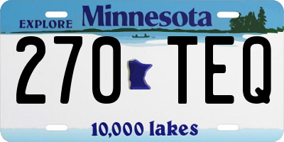 MN license plate 270TEQ