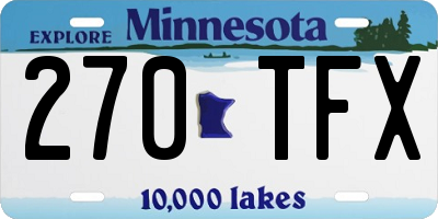 MN license plate 270TFX