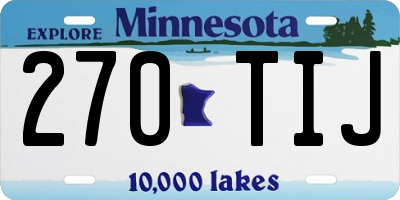 MN license plate 270TIJ
