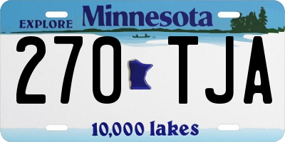 MN license plate 270TJA