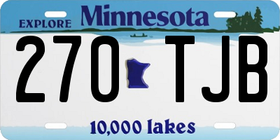 MN license plate 270TJB