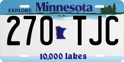 MN license plate 270TJC