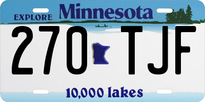 MN license plate 270TJF
