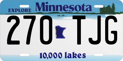 MN license plate 270TJG