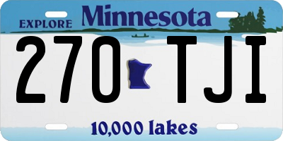 MN license plate 270TJI