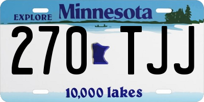 MN license plate 270TJJ