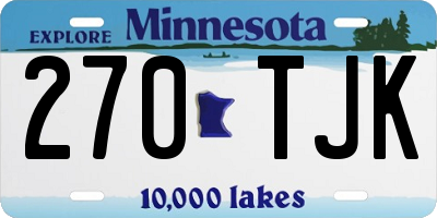 MN license plate 270TJK