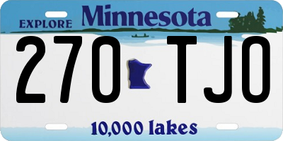 MN license plate 270TJO