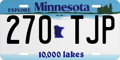 MN license plate 270TJP