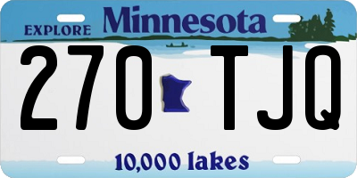 MN license plate 270TJQ