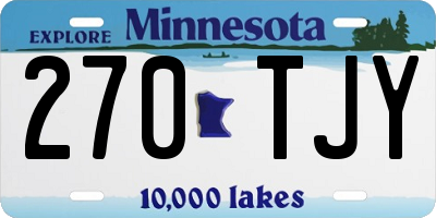 MN license plate 270TJY