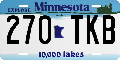 MN license plate 270TKB