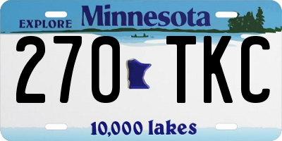 MN license plate 270TKC