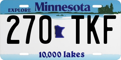 MN license plate 270TKF