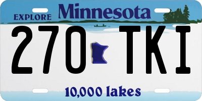 MN license plate 270TKI