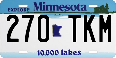 MN license plate 270TKM