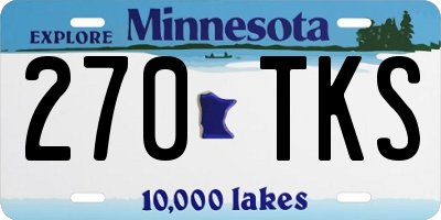 MN license plate 270TKS