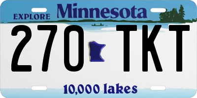 MN license plate 270TKT