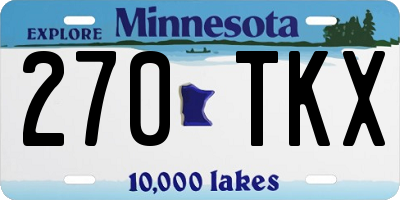 MN license plate 270TKX