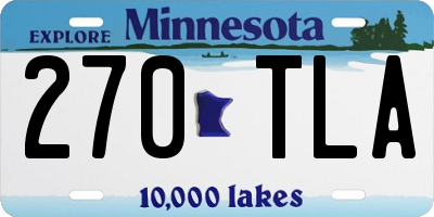 MN license plate 270TLA