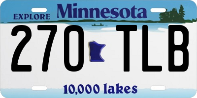 MN license plate 270TLB